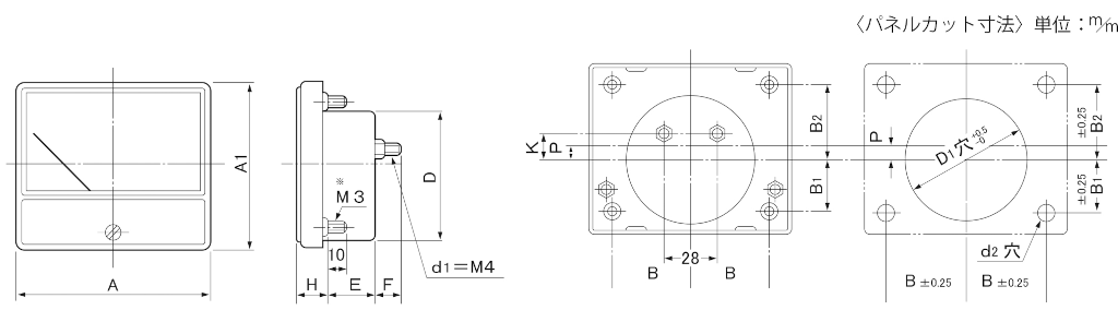 ビルドイン電圧計 12～36v